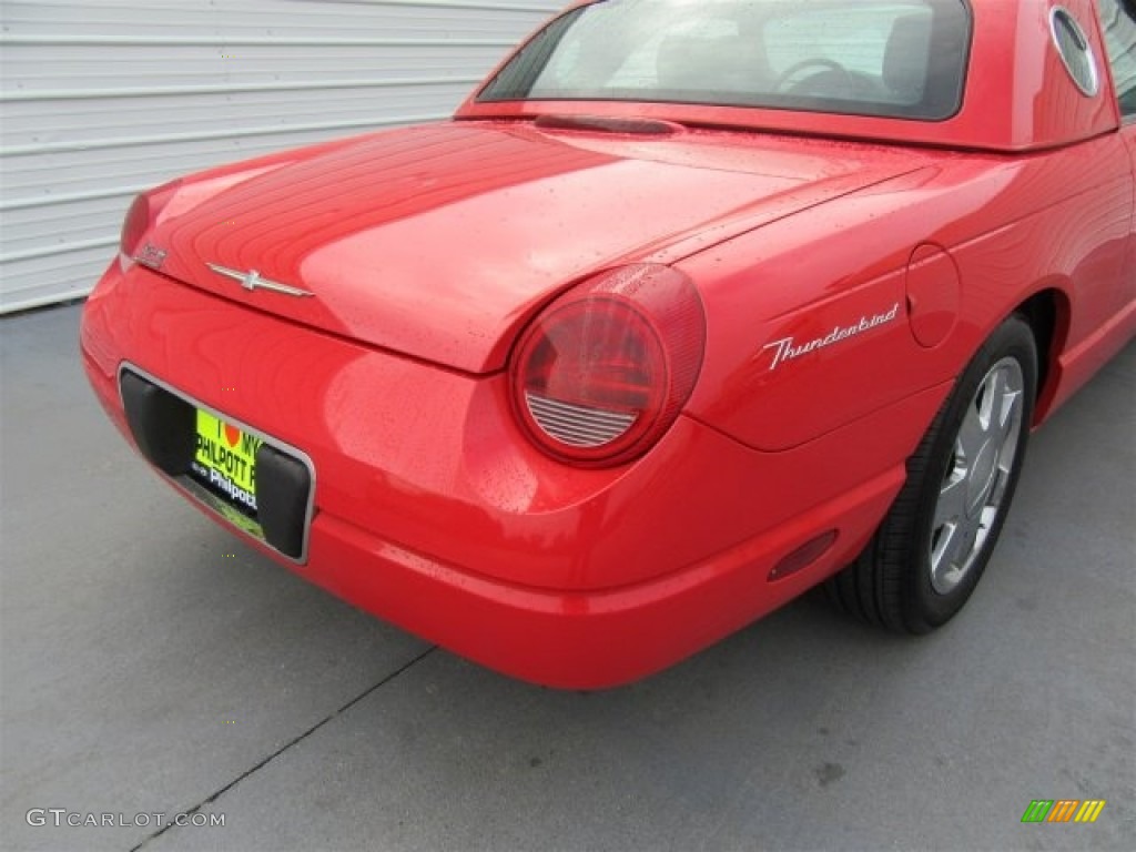 2002 Thunderbird Premium Roadster - Torch Red / Midnight Black photo #36