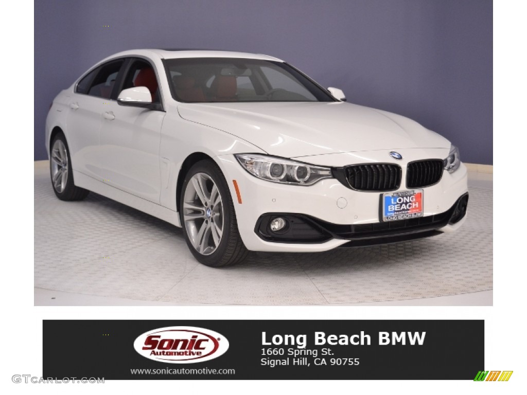 2017 4 Series 430i Gran Coupe - Alpine White / Coral Red photo #1