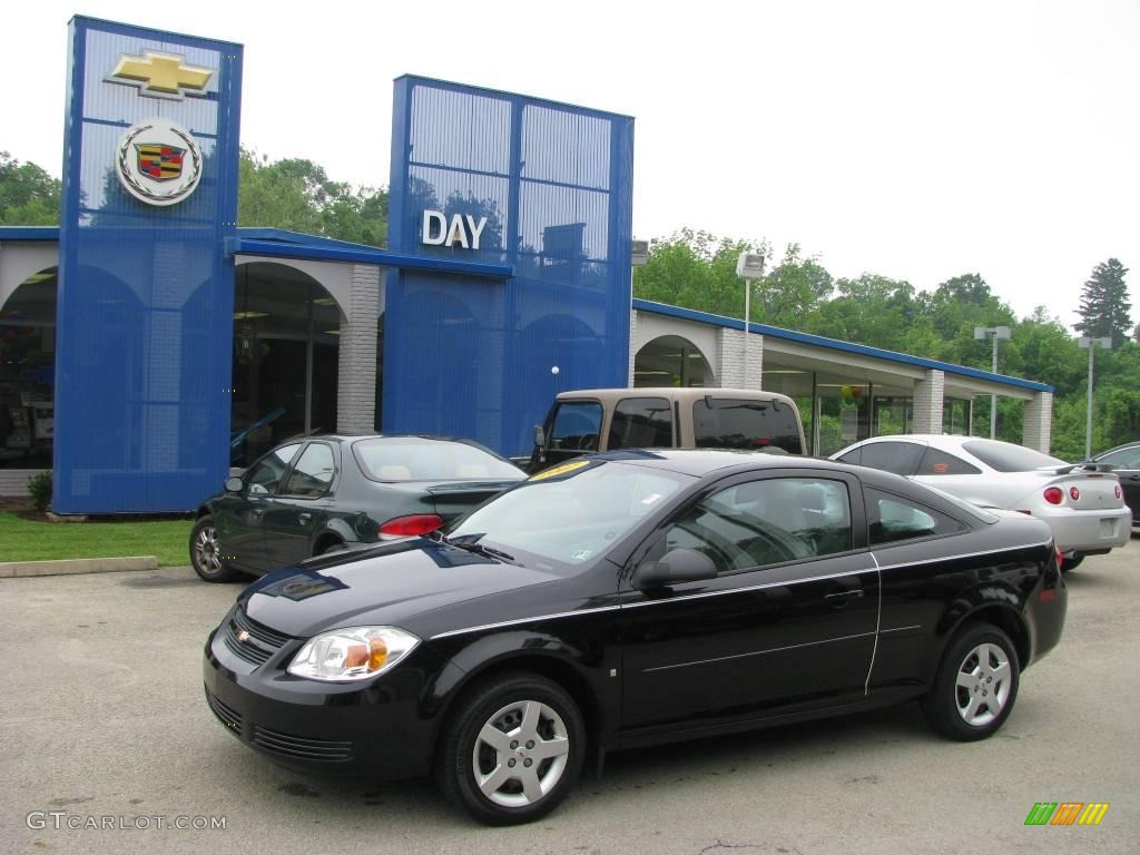 2007 Cobalt LS Coupe - Black / Gray photo #1