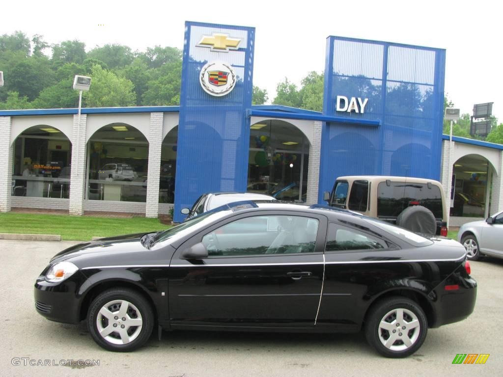 2007 Cobalt LS Coupe - Black / Gray photo #2