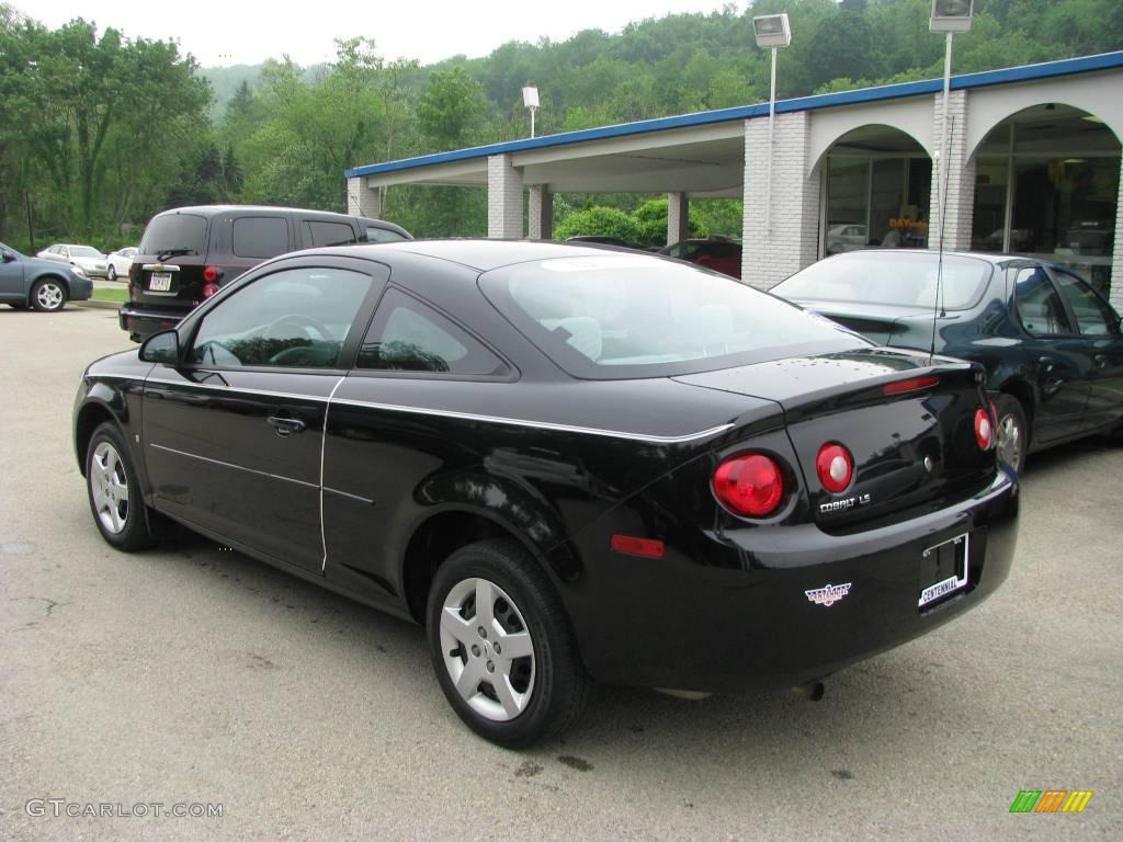 2007 Cobalt LS Coupe - Black / Gray photo #3