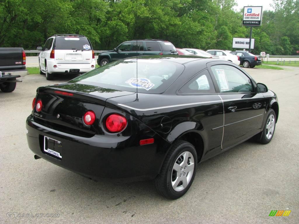 2007 Cobalt LS Coupe - Black / Gray photo #5