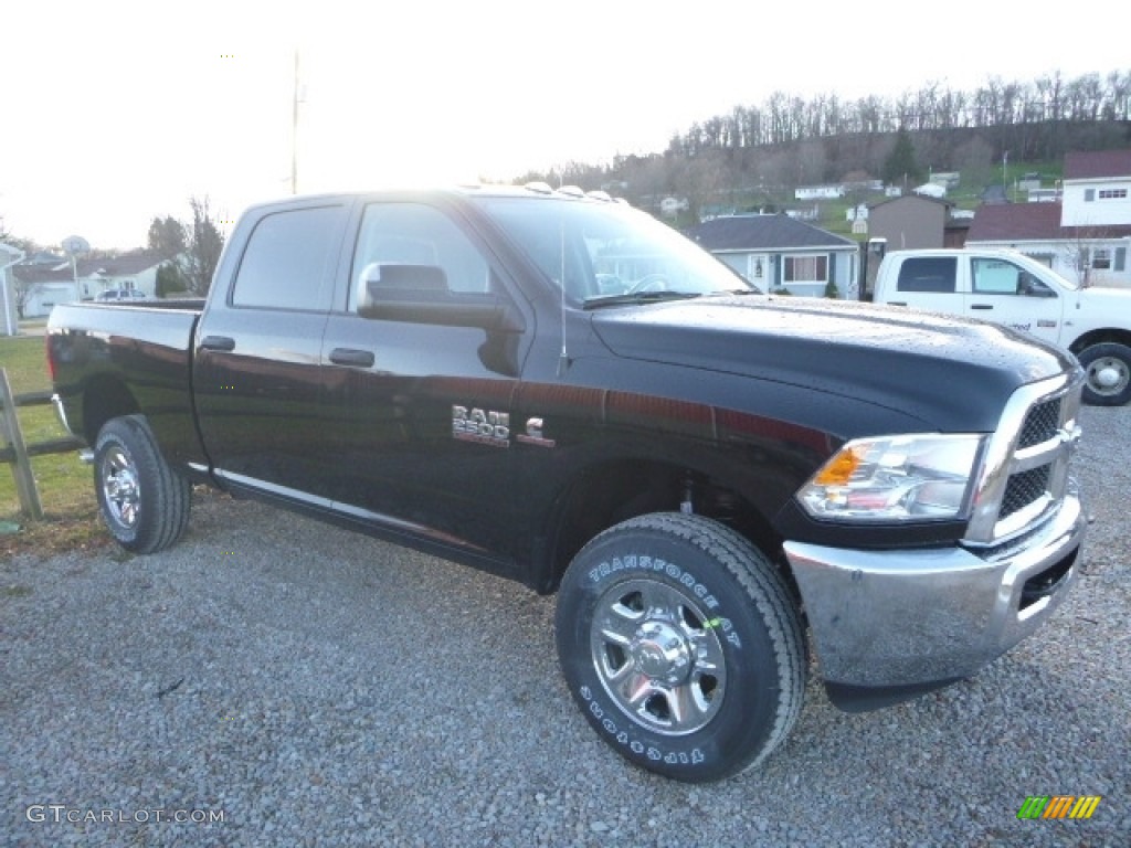 2017 2500 Tradesman Crew Cab 4x4 - Black Clear-Coat / Black/Diesel Gray photo #6