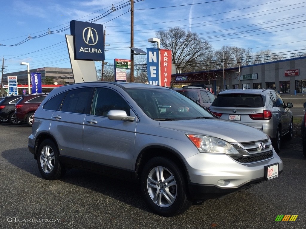 2010 CR-V EX-L AWD - Alabaster Silver Metallic / Black photo #1