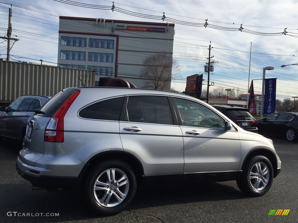 2010 CR-V EX-L AWD - Alabaster Silver Metallic / Black photo #3