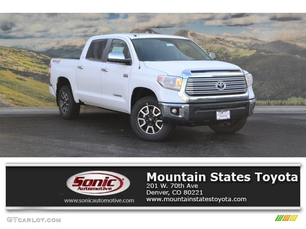 2017 Tundra Limited CrewMax 4x4 - Super White / Black photo #1