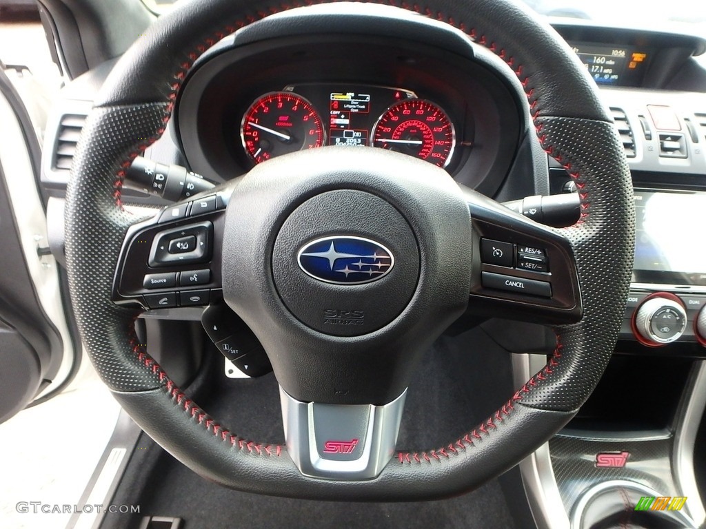 2016 Subaru WRX STI Carbon Black Steering Wheel Photo #117824683