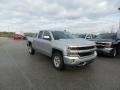 2017 Silver Ice Metallic Chevrolet Silverado 1500 LT Double Cab 4x4  photo #3