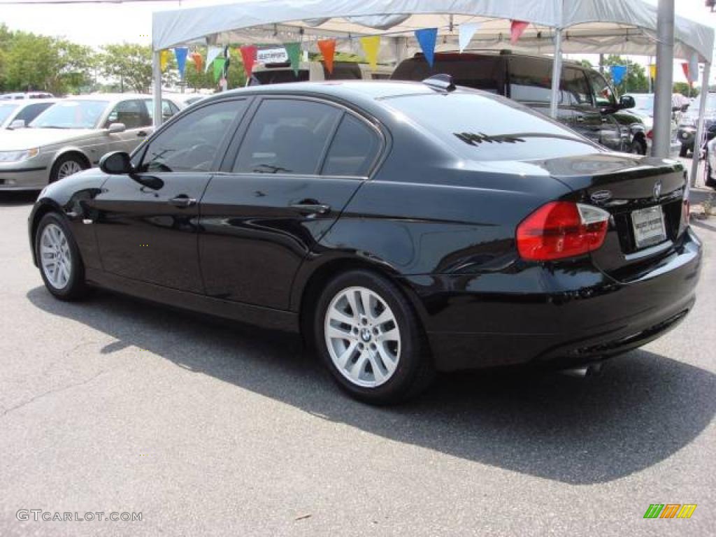 2006 3 Series 325i Sedan - Jet Black / Sand photo #4