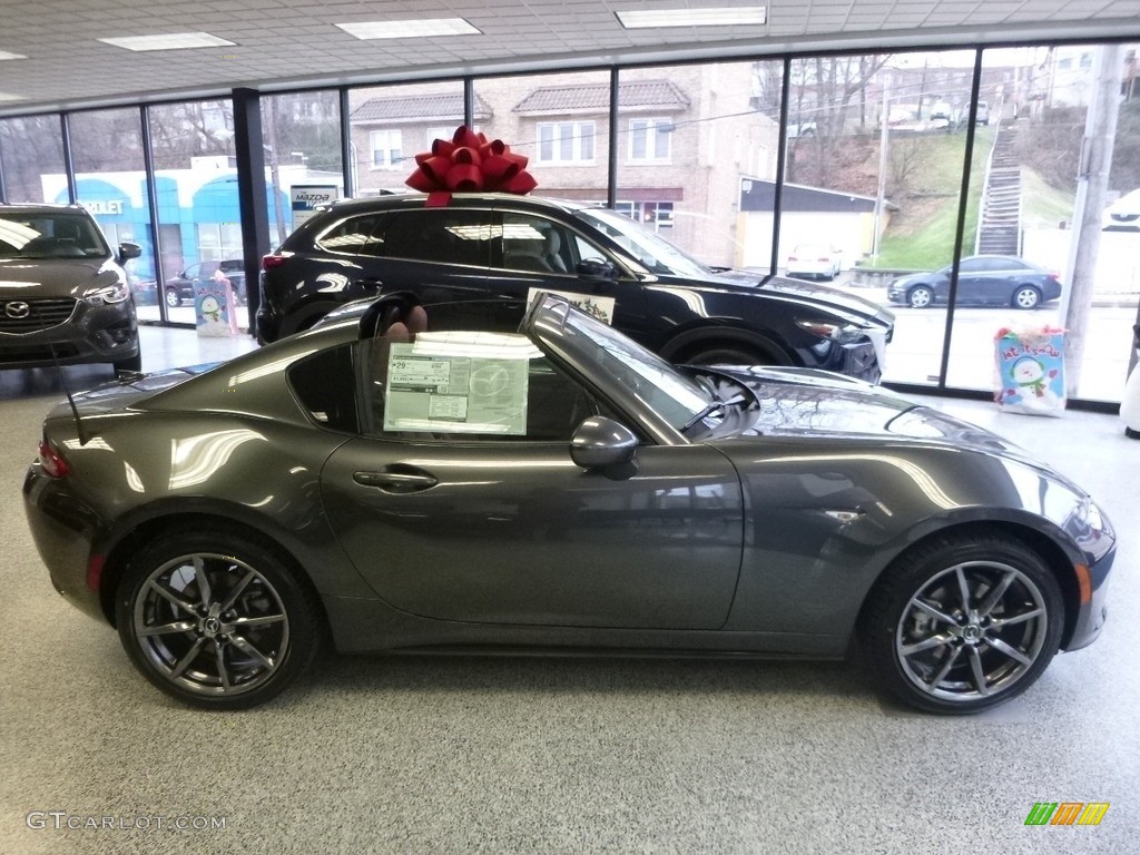 Machine Gray Metallic 2017 Mazda MX-5 Miata RF Grand Touring Exterior Photo #117831505