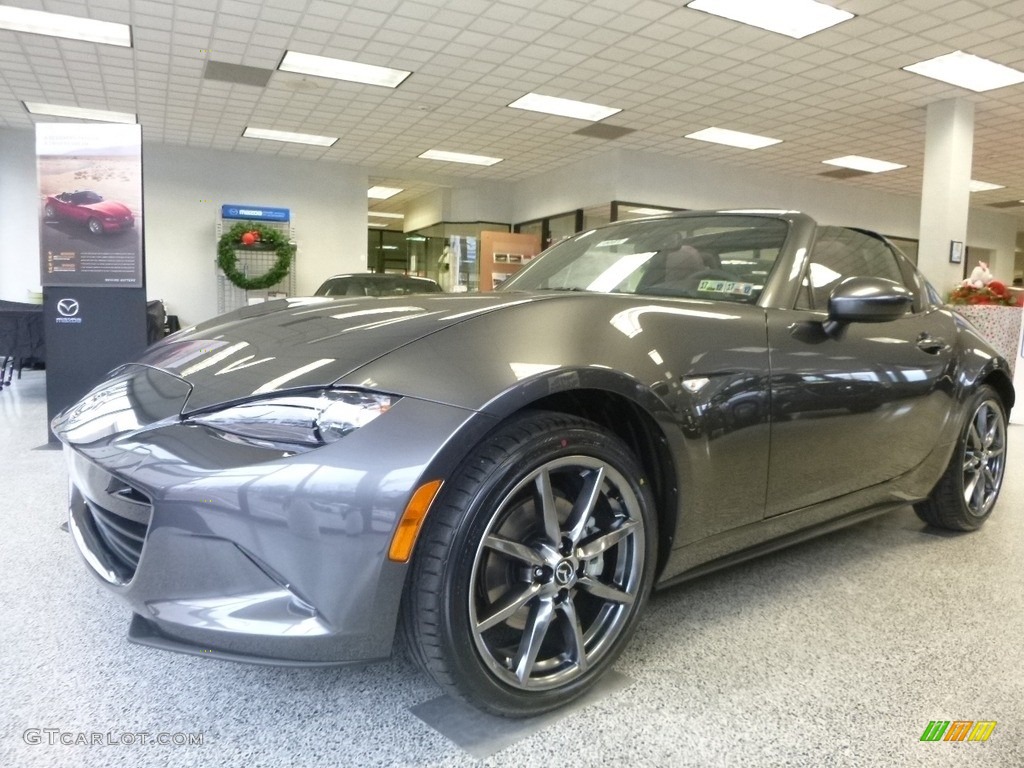 Machine Gray Metallic 2017 Mazda MX-5 Miata RF Grand Touring Exterior Photo #117831556