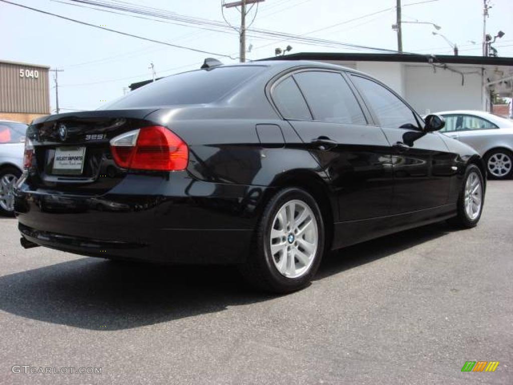 2006 3 Series 325i Sedan - Jet Black / Sand photo #7