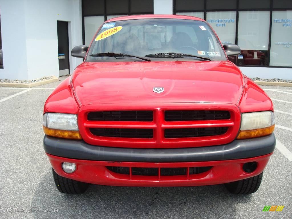 1998 Dakota Sport Regular Cab 4x4 - Flame Red / Agate photo #3