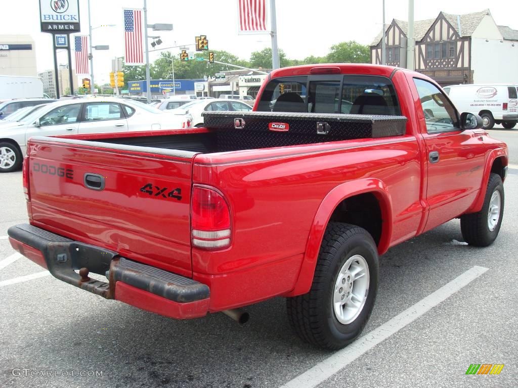 1998 Dakota Sport Regular Cab 4x4 - Flame Red / Agate photo #6