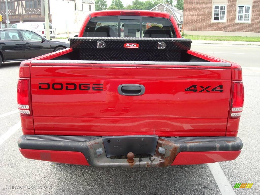 1998 Dakota Sport Regular Cab 4x4 - Flame Red / Agate photo #7