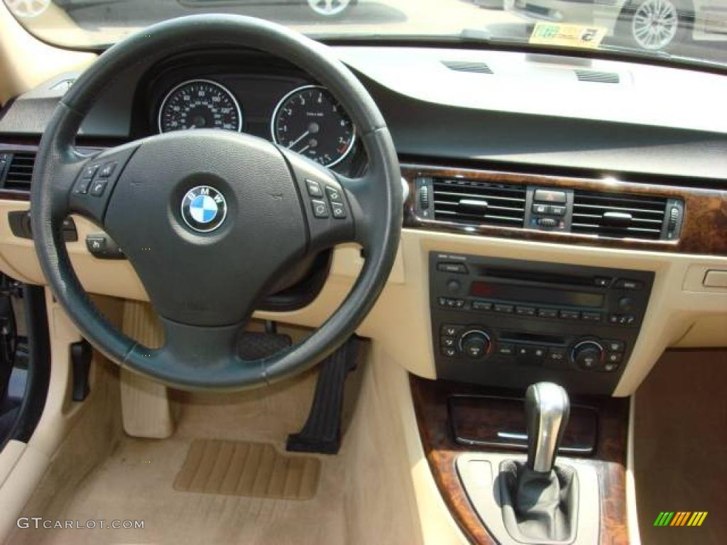 2006 3 Series 325i Sedan - Jet Black / Sand photo #14