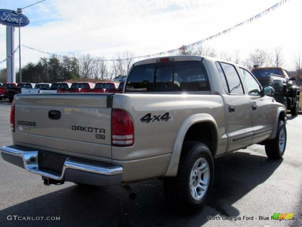 2004 Dakota SLT Quad Cab 4x4 - Light Almond Pearl Metallic / Taupe photo #5