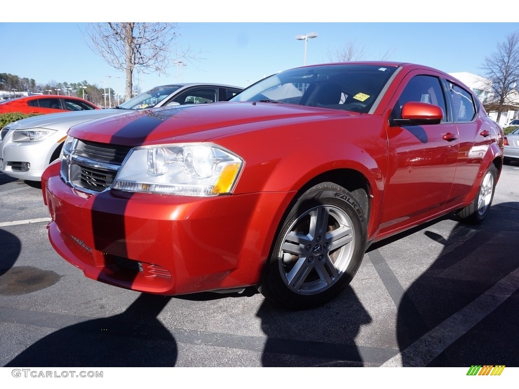 2010 Avenger Express - Inferno Red Crystal Pearl / Dark Slate Gray photo #1