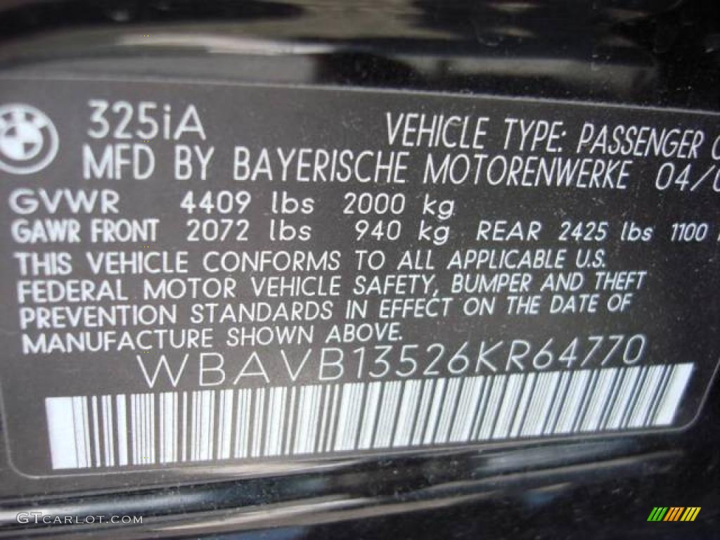 2006 3 Series 325i Sedan - Jet Black / Sand photo #23