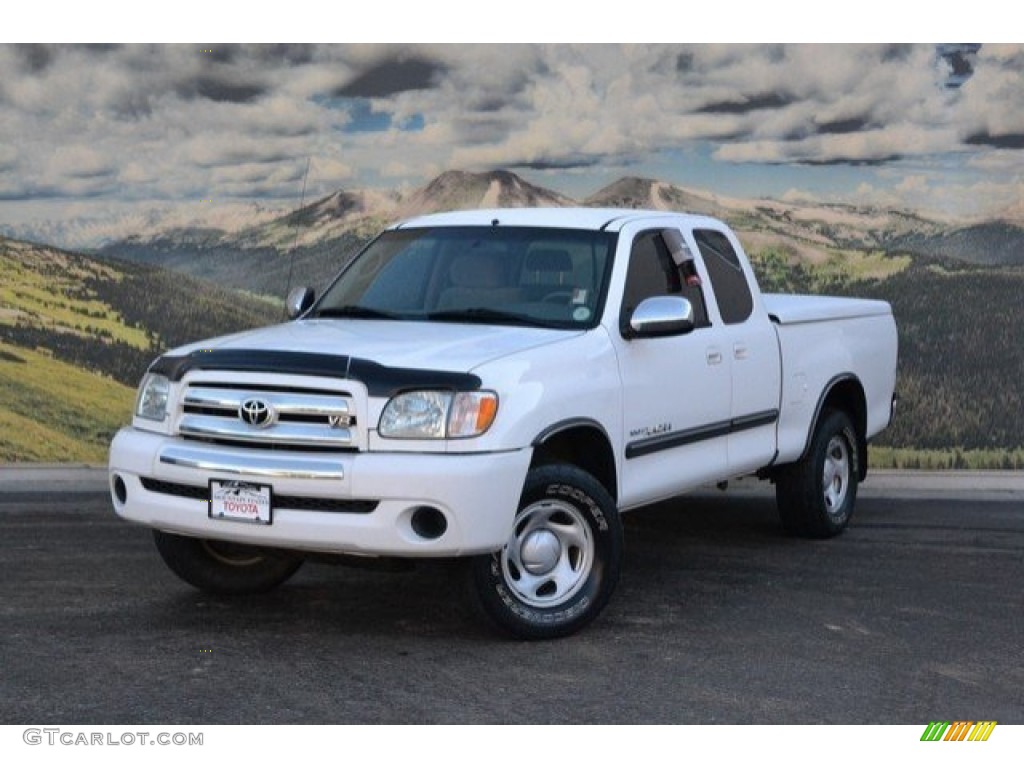 2003 Tundra SR5 Access Cab 4x4 - Natural White / Gray photo #5