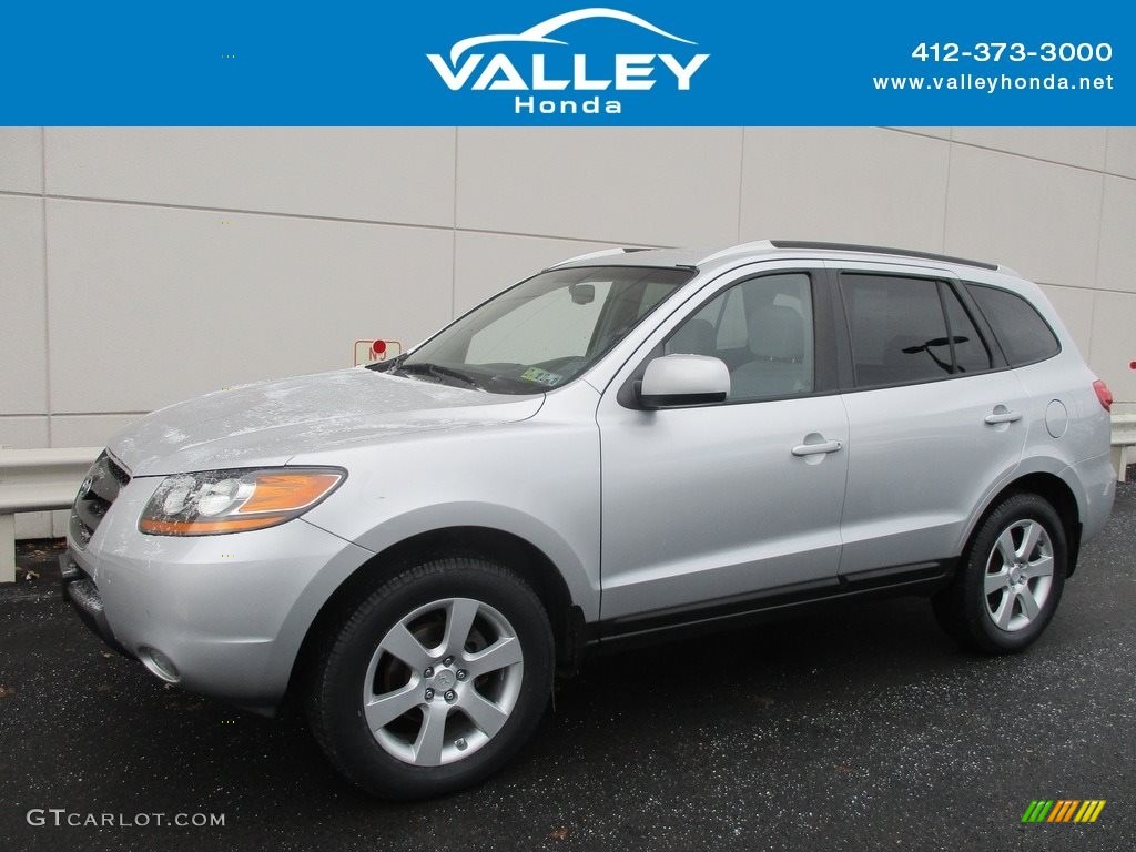 2008 Santa Fe SE 4WD - Bright Silver / Gray photo #1