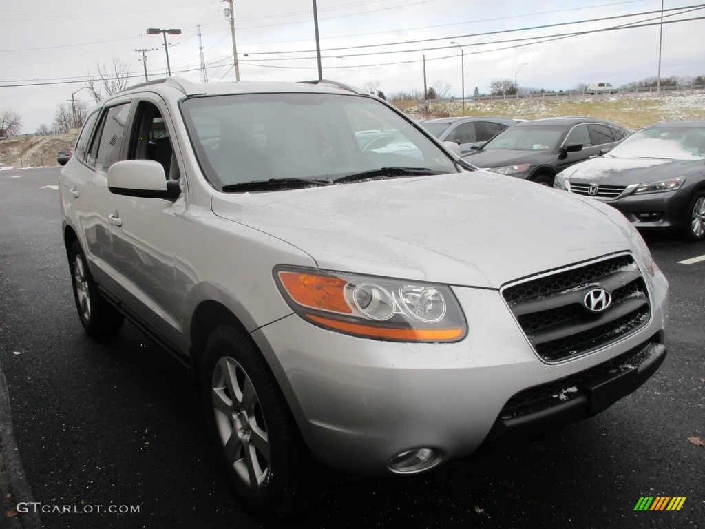 2008 Santa Fe SE 4WD - Bright Silver / Gray photo #8