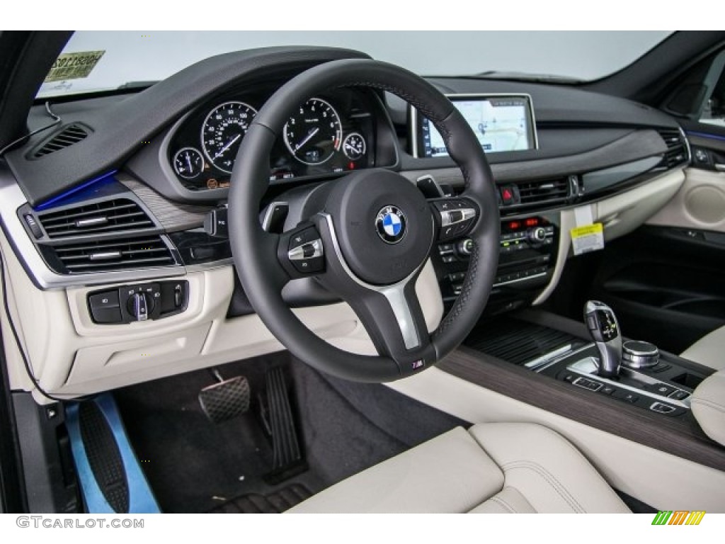 2017 BMW X5 xDrive40e iPerformance Ivory White/Black Dashboard Photo #117844708