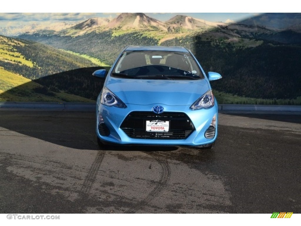 2016 Prius c Two - Sparkling Sea Metallic / Ash/Black photo #2