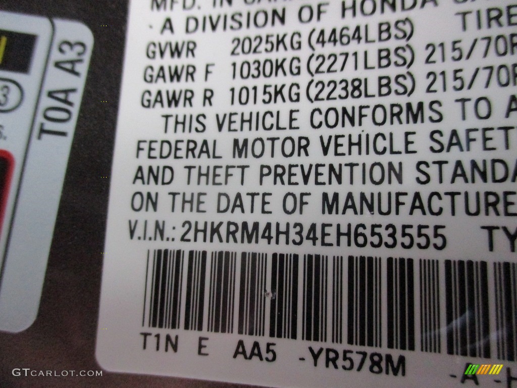 2014 CR-V LX AWD - Urban Titanium Metallic / Black photo #19