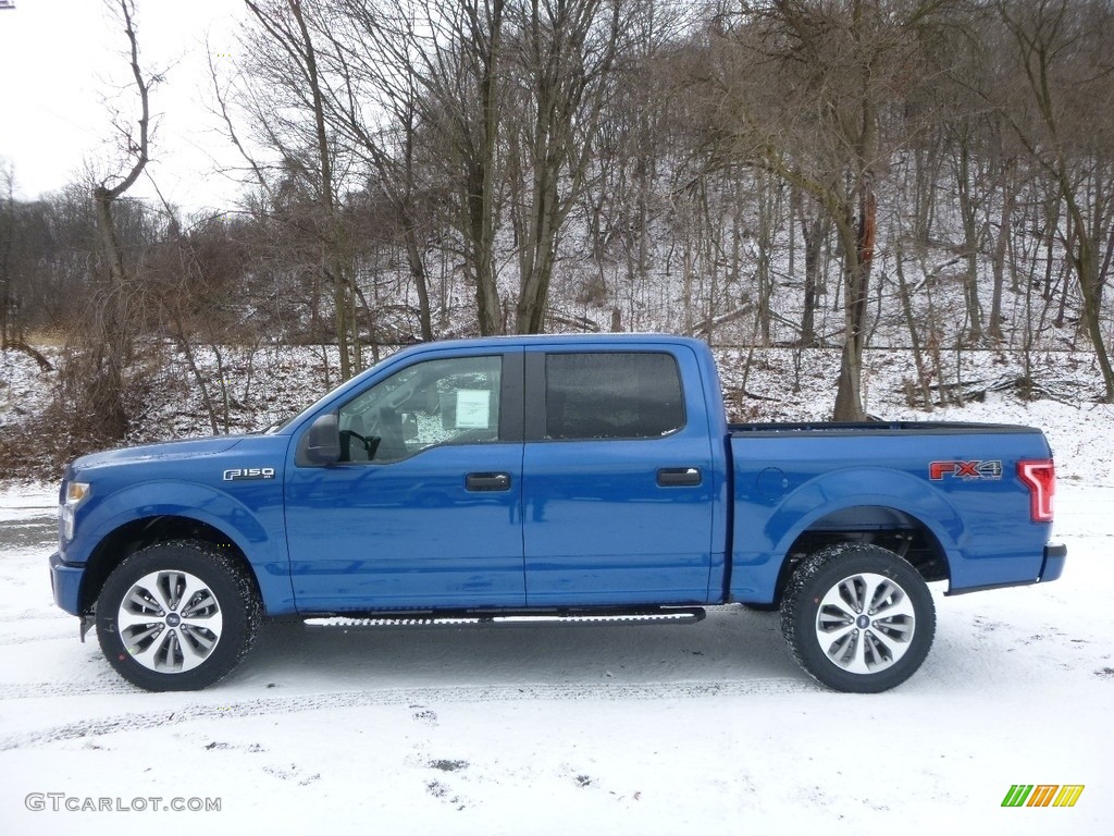 2017 F150 XLT SuperCrew 4x4 - Lightning Blue / Black photo #6
