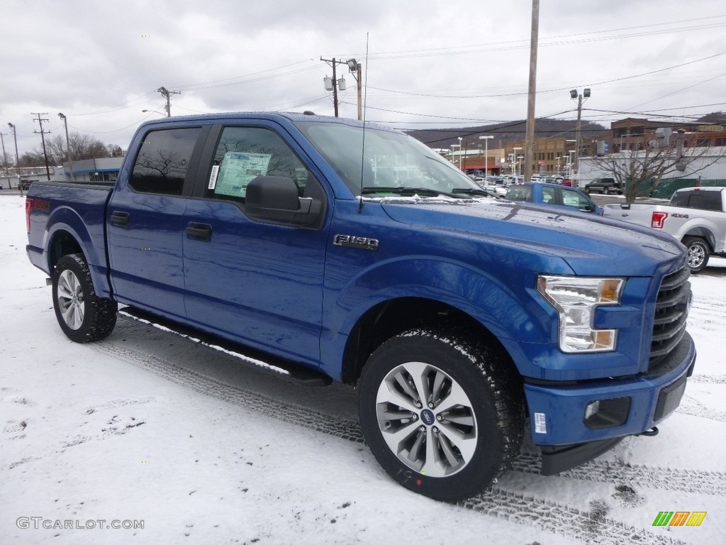 2017 F150 XLT SuperCrew 4x4 - Lightning Blue / Black photo #9