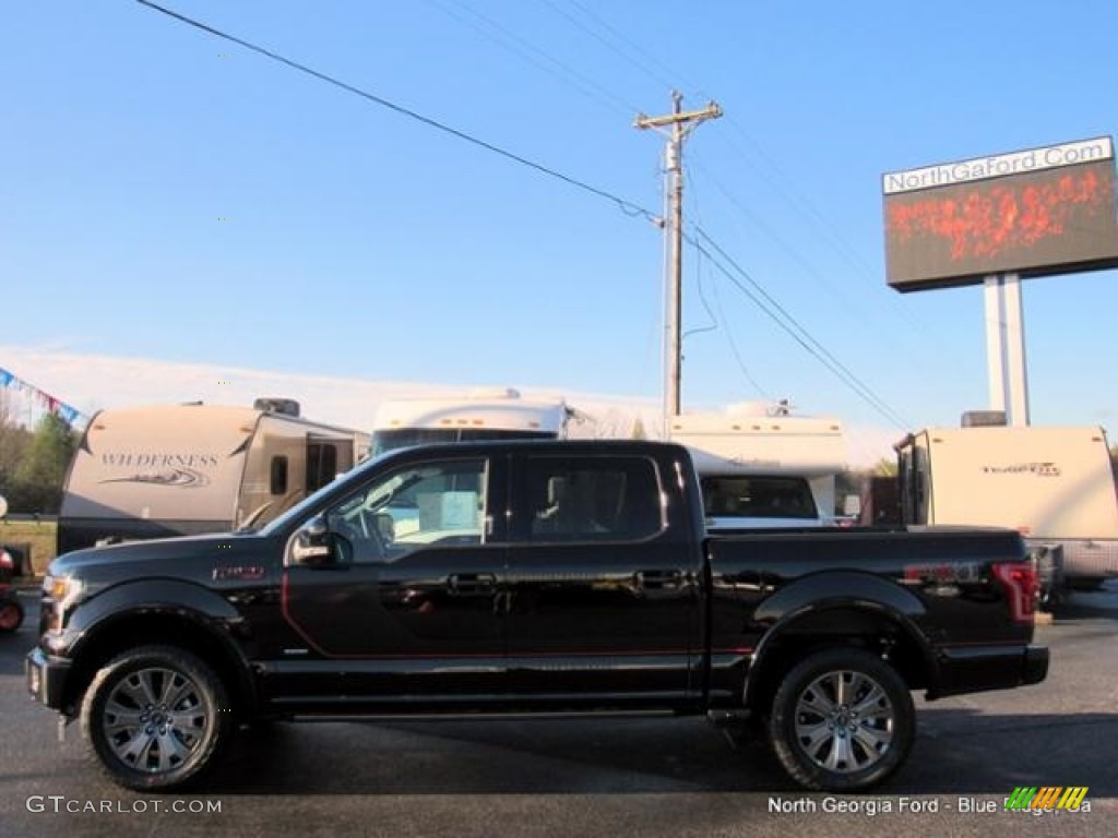 2017 F150 Lariat SuperCrew 4X4 - Shadow Black / Black Special Edition Package photo #2