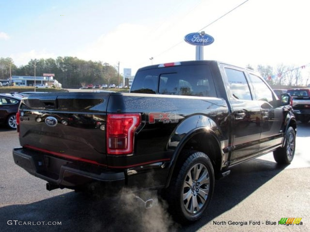 2017 F150 Lariat SuperCrew 4X4 - Shadow Black / Black Special Edition Package photo #4