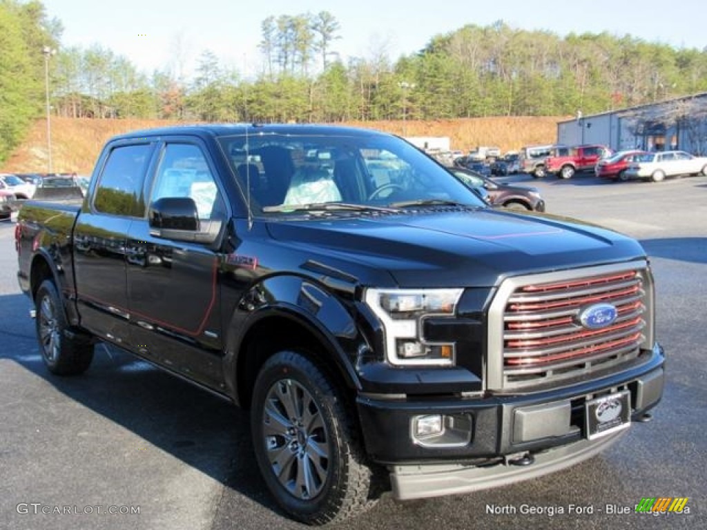 2017 F150 Lariat SuperCrew 4X4 - Shadow Black / Black Special Edition Package photo #6