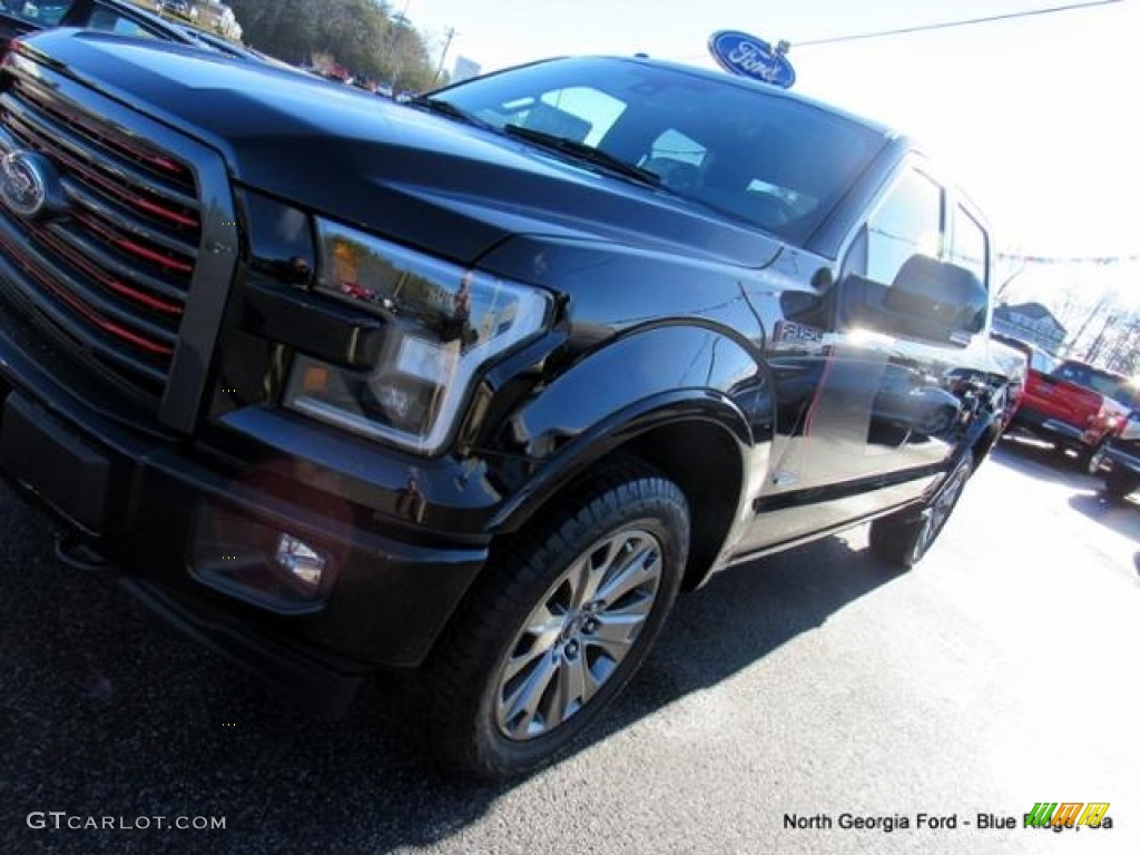 2017 F150 Lariat SuperCrew 4X4 - Shadow Black / Black Special Edition Package photo #34