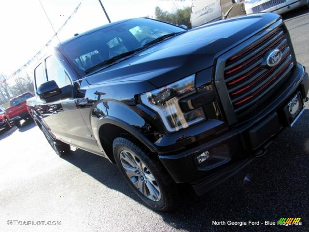 2017 F150 Lariat SuperCrew 4X4 - Shadow Black / Black Special Edition Package photo #35