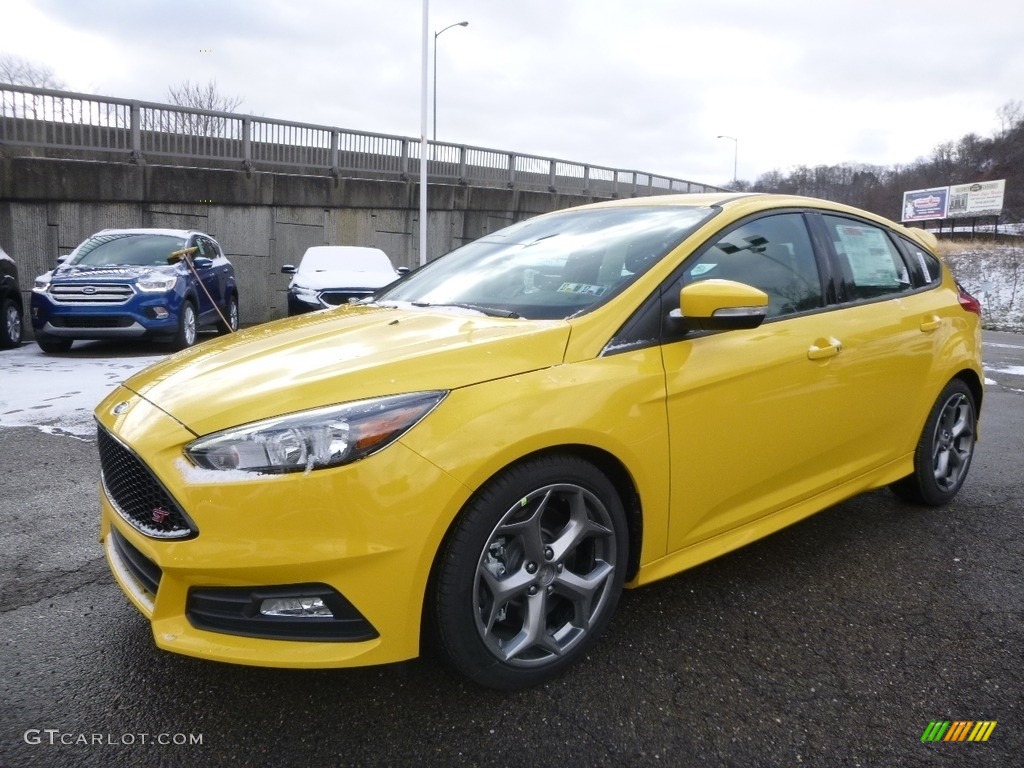 Triple Yellow 2017 Ford Focus ST Hatch Exterior Photo #117854848