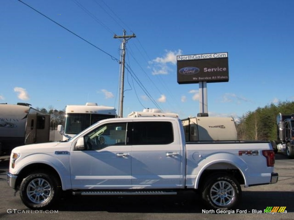 2017 F150 Lariat SuperCrew 4X4 - Oxford White / Light Camel photo #2