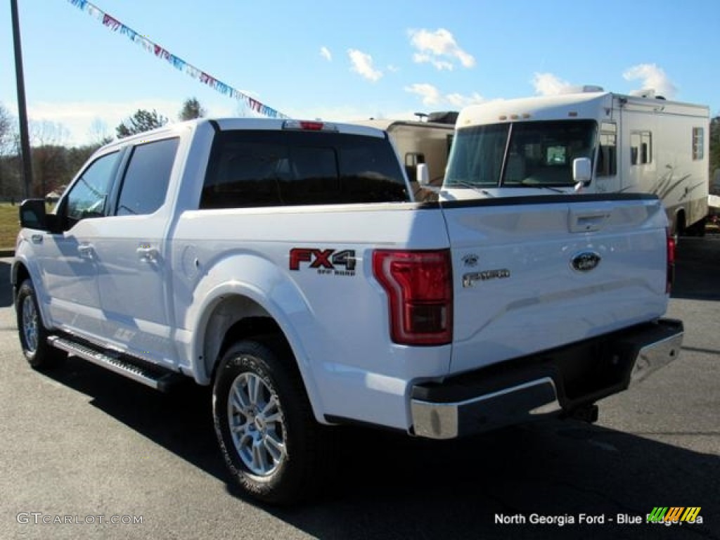 2017 F150 Lariat SuperCrew 4X4 - Oxford White / Light Camel photo #3