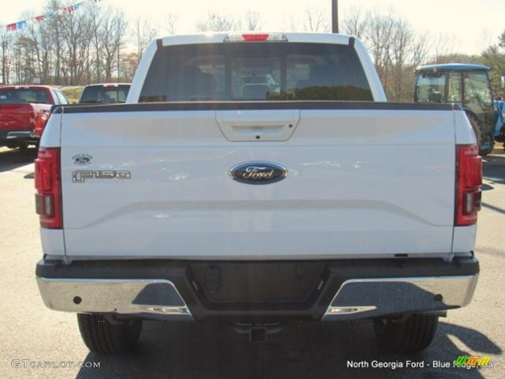 2017 F150 Lariat SuperCrew 4X4 - Oxford White / Light Camel photo #4