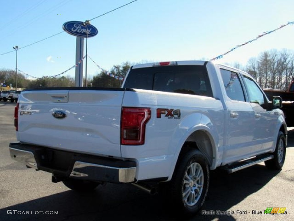 2017 F150 Lariat SuperCrew 4X4 - Oxford White / Light Camel photo #5