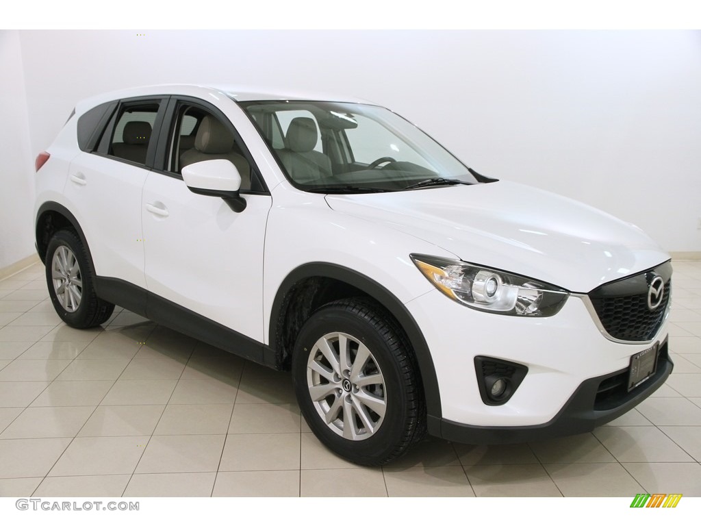 2014 CX-5 Touring AWD - Crystal White Pearl Mica / Sand photo #1