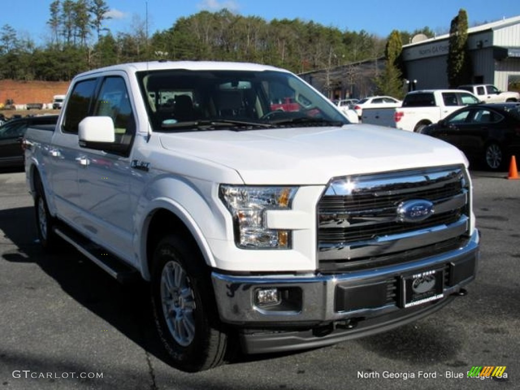 2017 F150 Lariat SuperCrew 4X4 - Oxford White / Light Camel photo #7