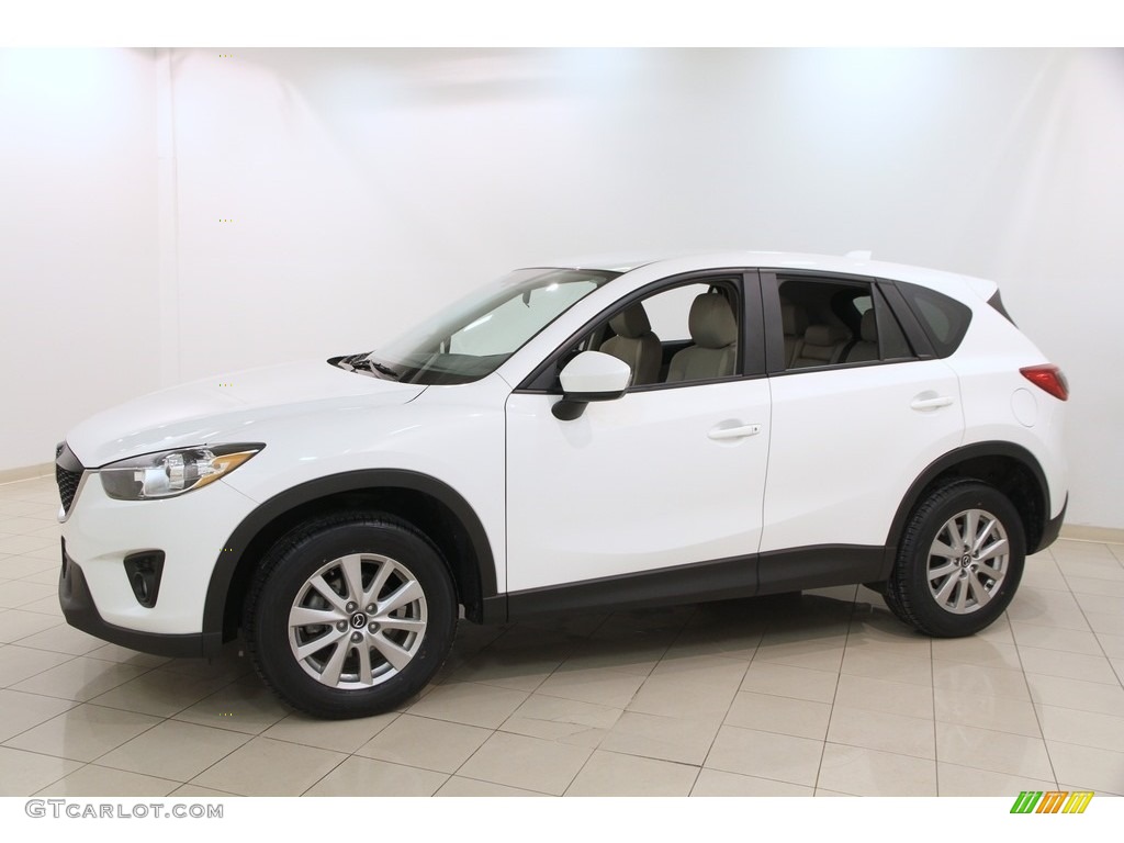 2014 CX-5 Touring AWD - Crystal White Pearl Mica / Sand photo #3