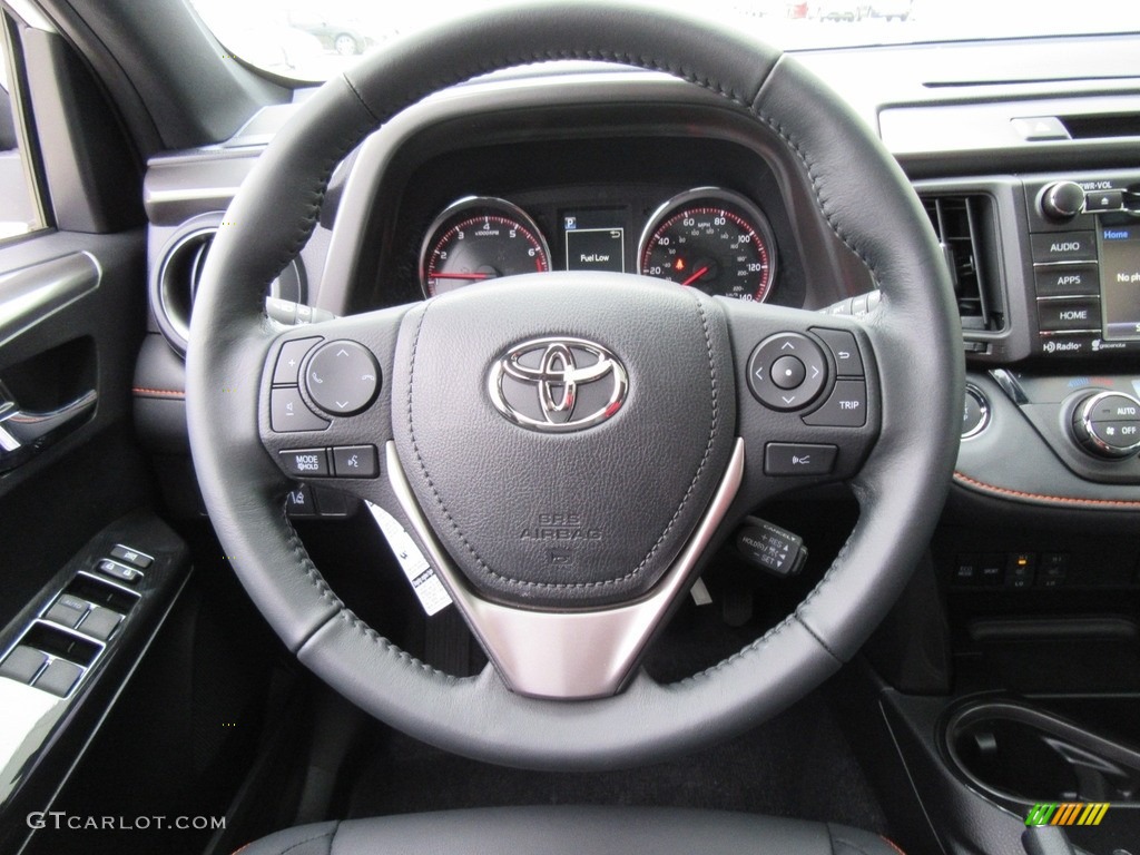 2017 Toyota RAV4 SE Black Steering Wheel Photo #117855550