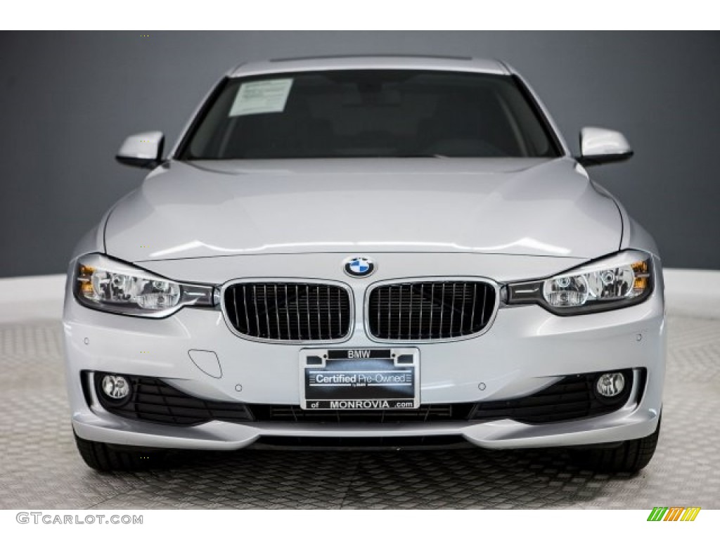2014 3 Series 320i Sedan - Glacier Silver Metallic / Black photo #2