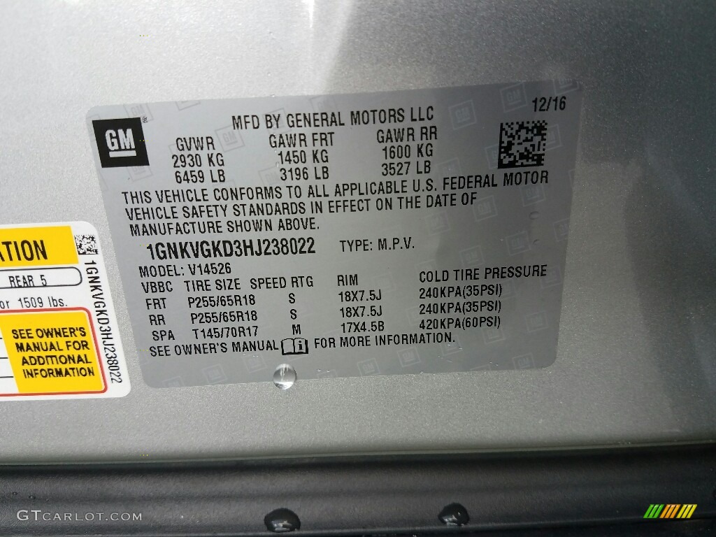 2017 Traverse LT AWD - Silver Ice Metallic / Ebony photo #9