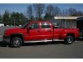 2005 Victory Red Chevrolet Silverado 3500 LT Crew Cab 4x4 Dually  photo #1