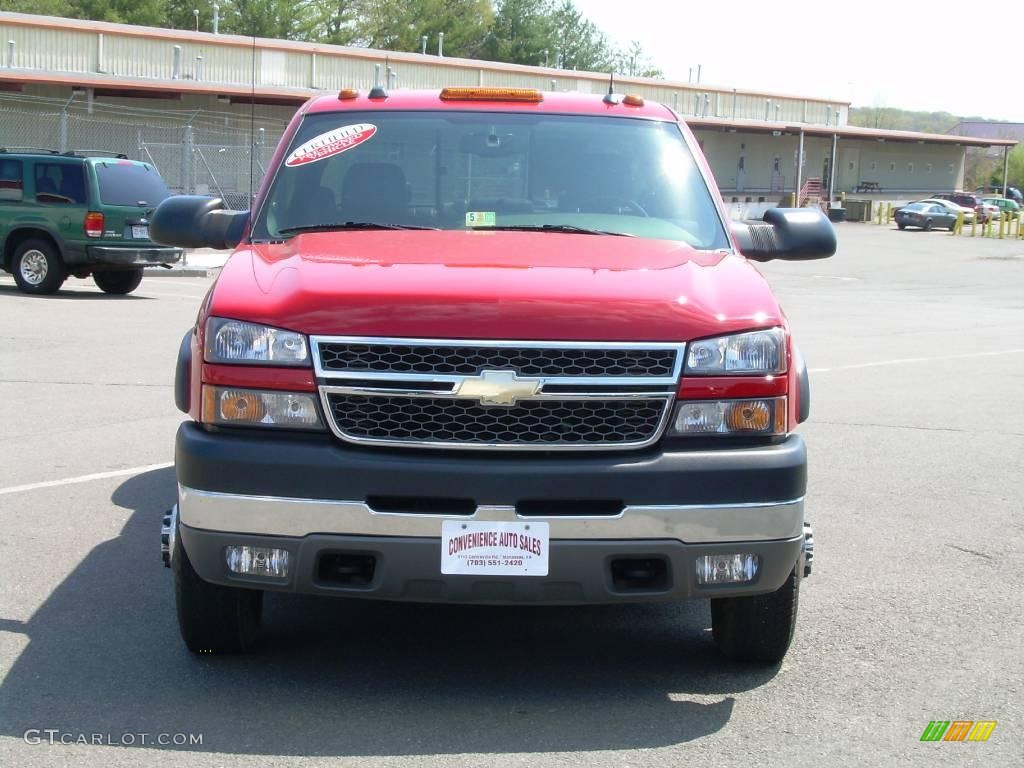 2005 Silverado 3500 LT Crew Cab 4x4 Dually - Victory Red / Medium Gray photo #8