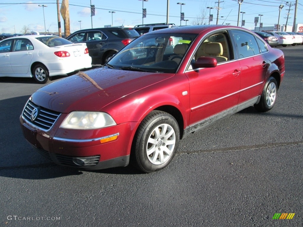 2002 Passat GLS Sedan - Colorado Red Pearl / Beige photo #2